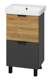 Напольная тумба под раковину Misty Форест 50см дуб Вотан/антрацит